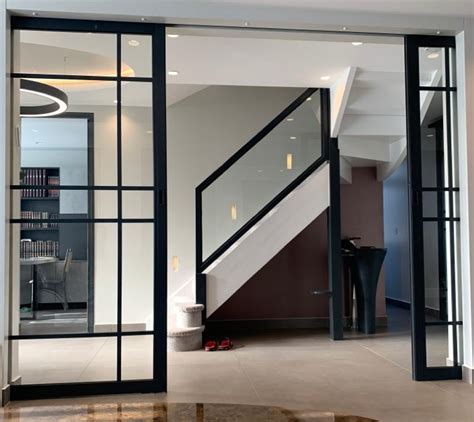 Internal glass pocket doors – internal Super Slim Glazing