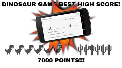 Chrome Dinosaur Game HIGH SCORE!! 7k!! - YouTube