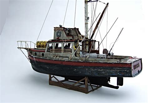 Jaws Orca Wooden Model Boat Wood Lobster Fishing Trawler SHIP Bruce ...