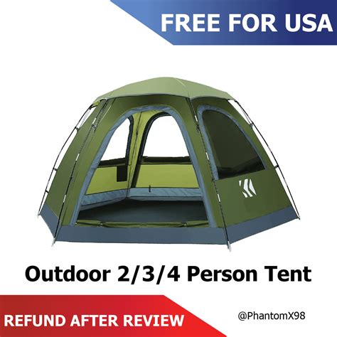 Easy Setup 4 People Family Tent $84.99, FREE FOR AMAZON USA PRODUCT TESTERS, DM Me If You Are ...