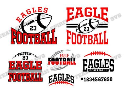 Eagle Football SVG Download File Football Svg Bundle DXF EPS Silhouette ...