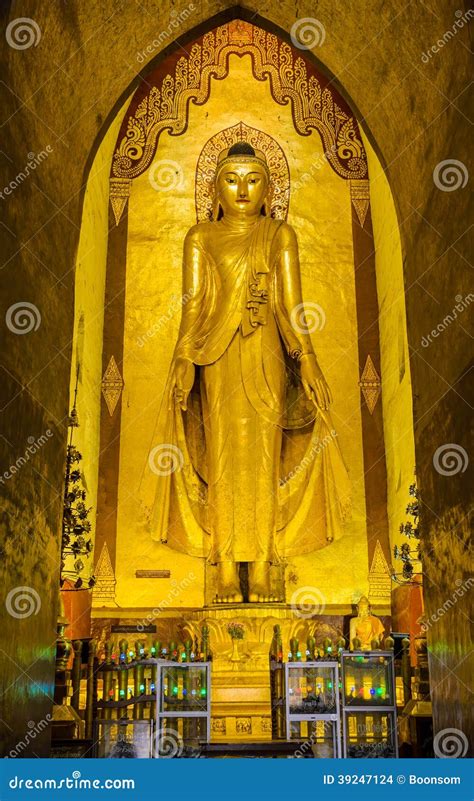 Burmese Standing Buddha , Myanmar Stock Photo - Image of landmark ...