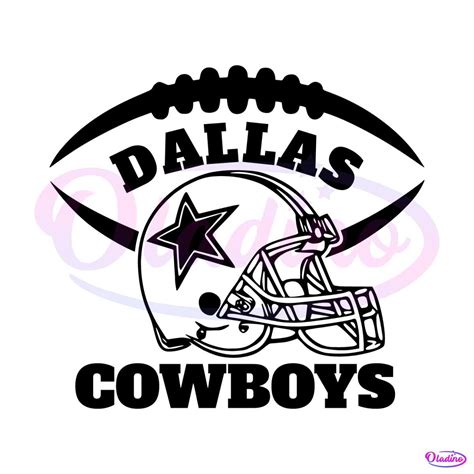 Dallas Cowboys Football Helmet SVG Digital Download