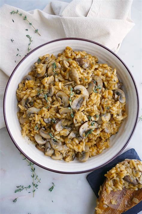 Easy Vegan Mushroom Risotto - It's a Veg World After All®