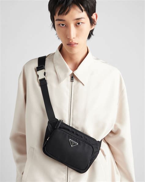 Black Re-nylon And Saffiano Leather Shoulder Bag | PRADA