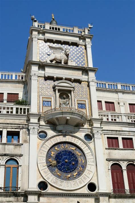 Torre dell Orologio Venice stock image. Image of statues - 45869409