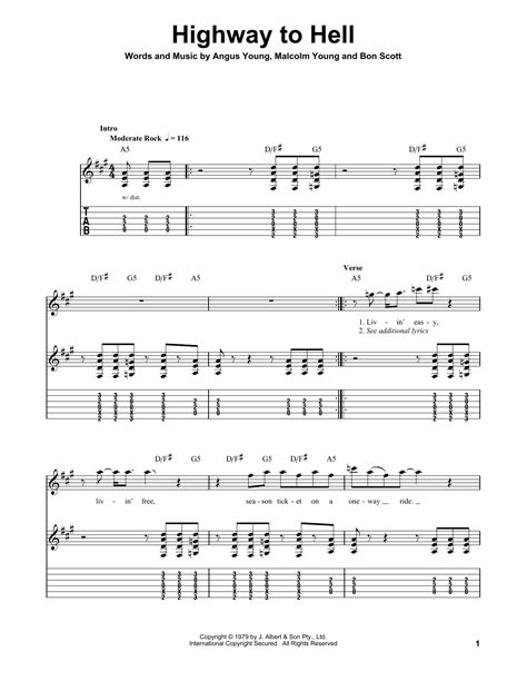 Highway To Hell by AC/DC - Guitar Tab Play-Along - Guitar Instructor