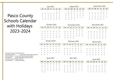 Pasco County School Calendar 2023 2024 Recette 2023 - vrogue.co