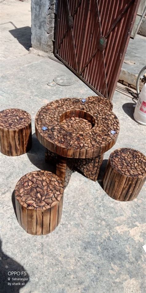 Wooden Coffee Table With Stools at Rs 14999 | Wooden Coffee Table in ...