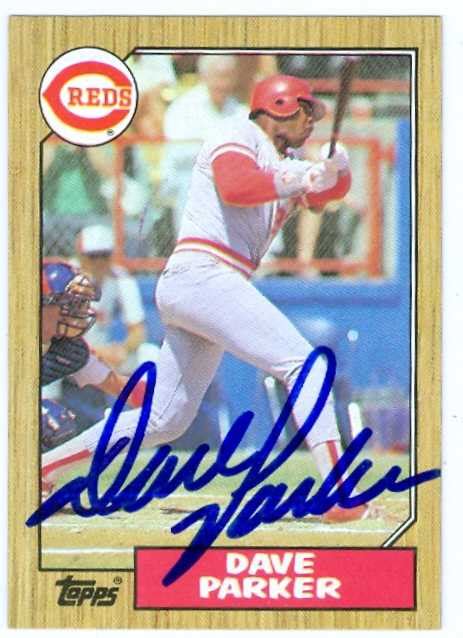 Dave Parker autographed Baseball Card (Cincinnati Reds) 1987 Topps #691