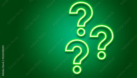 Neon question mark Stock Illustration | Adobe Stock