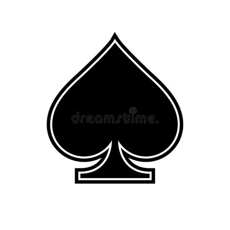 Spade Icon Black and White Vector Illustration Stock Vector ...