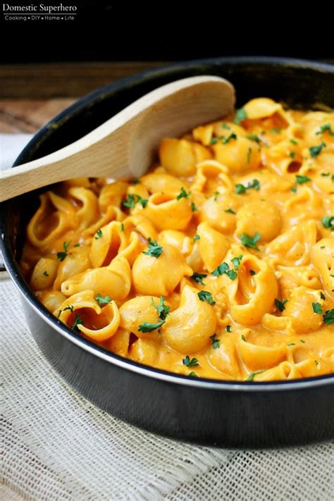 One Pot Cheesy Pumpkin Pasta • Domestic Superhero