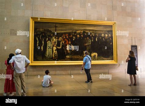 A Burial At Ornans, 1849–50, painting by Gustave Courbet, Musée d'Orsay, Paris, France Stock ...