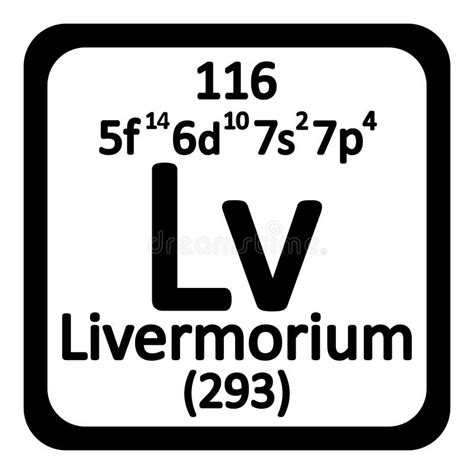 Periodic Table Element Livermorium Icon. Stock Illustration - Illustration of school ...