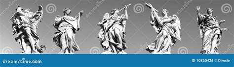 Angels from the bridge stock illustration. Illustration of rome - 10820428