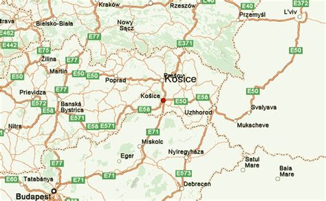 Slovakia Kosice Map