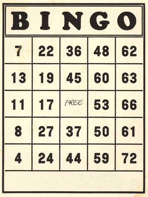 Printable Bingo Game Cards