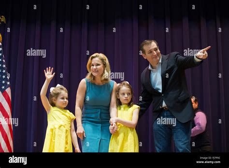 Republican presidential nominee candidate Ted Cruz and family campaign ...