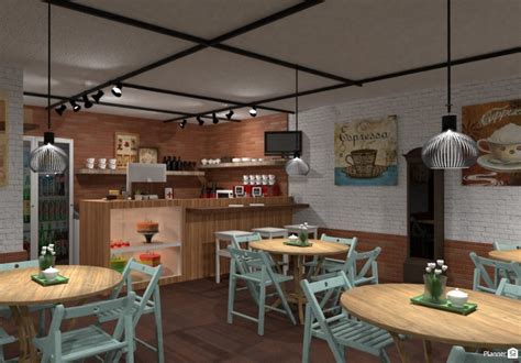 Coffee Shop Floor Plan: 3D Interior Design Online | Planner 5D