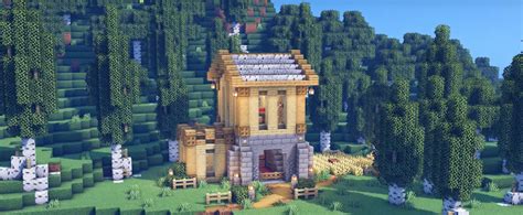 Minecraft Starter House in the Birch Biome Ideas and Design