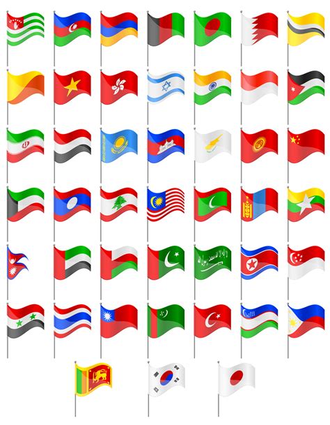 flags of Asia countries vector illustration 511231 Vector Art at Vecteezy