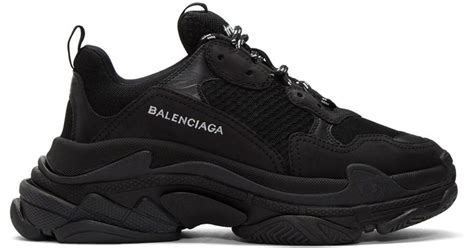 Balenciaga Leather Black Triple S Sneakers for Men - Lyst