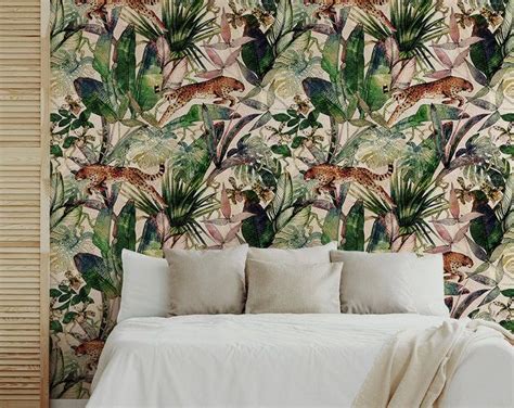 Animal Rainforest Wallpaper Rainforest Wall Mural Bird - Etsy Brasil | Bird wallpaper, Wall ...