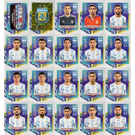 Argentina Team Set - 20 Stickers - Panini World Cup 2022 Stickers ...