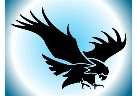 Flying Eagle Silhouette - Download Free Vector Art, Stock Graphics & Images