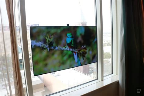 This wireless 55-inch OLED TV sucks... onto any wall or window | Engadget