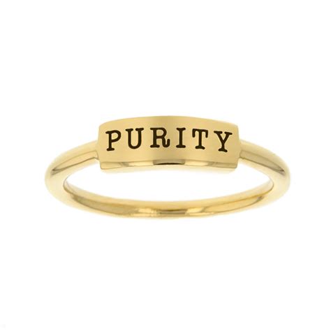 Gold Bar Purity Ring