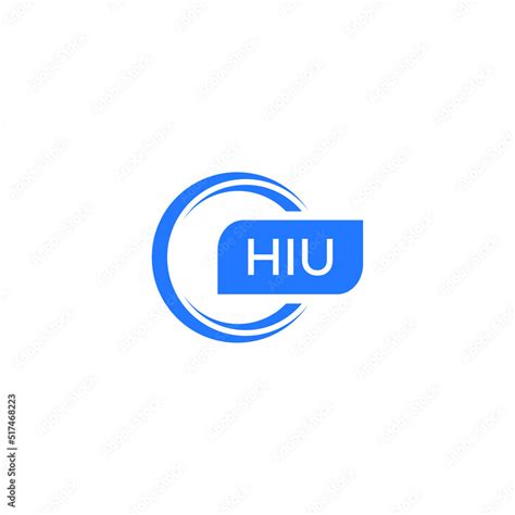 HIU letter design for logo and icon.HIU typography for technology ...