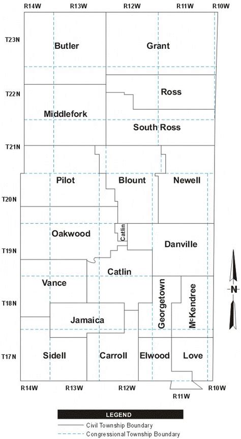 Vermilion County Township Map | Vermilion, County, Family history