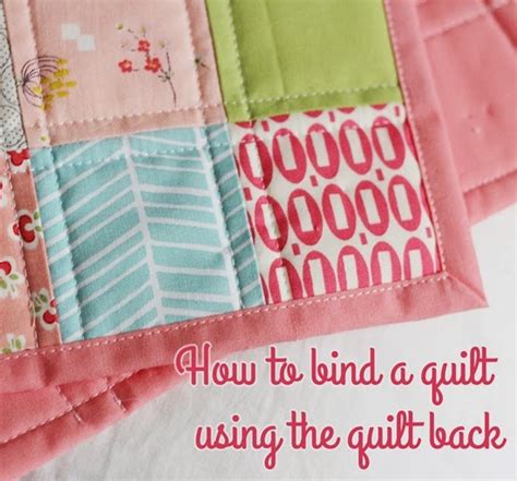 Binding a quilt with the quilt back