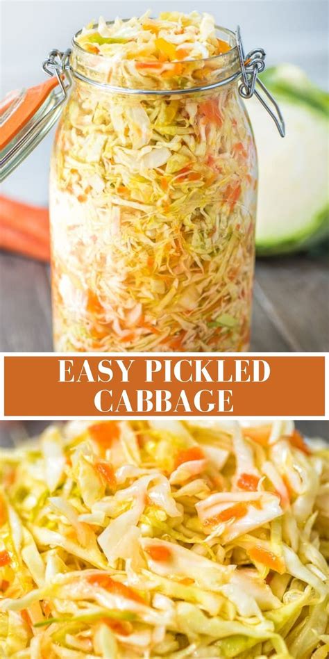 Easy Pickled Cabbage in 2021 | Pickled cabbage, Pickling recipes, Pickled veggies recipe