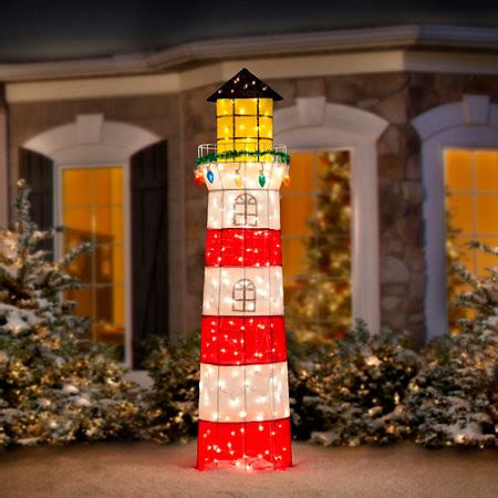 Tis Your Season | 6' Pre-lit Lighthouse Christmas Decoration