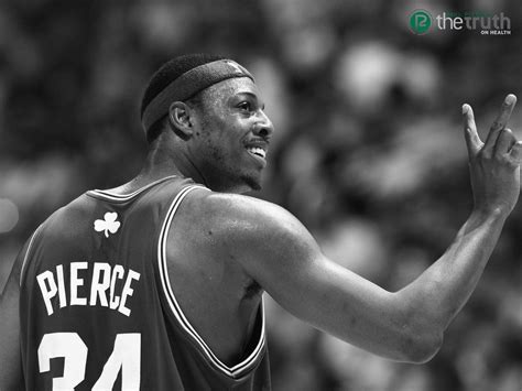 Download Black And White Paul Pierce Peace Sign Wallpaper | Wallpapers.com
