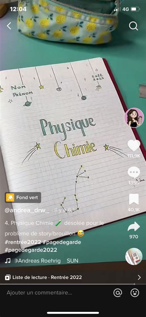 Physique chimie | Page de garde français, Pages de garde cahiers, Page ...