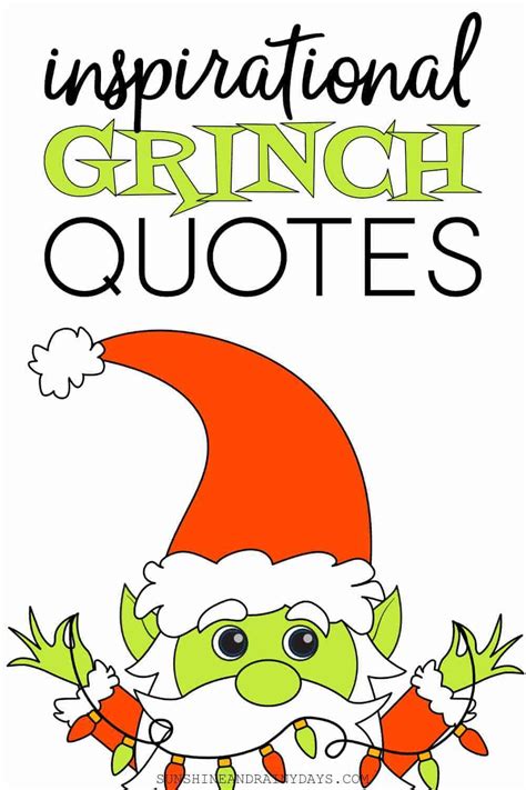 Grinch Quotes - Sunshine and Rainy Days