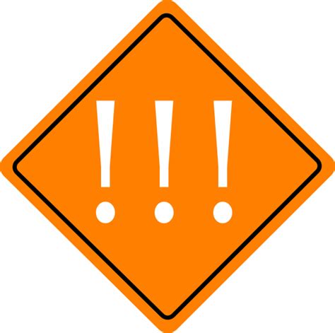 Orange Construction Sign Clip Art at Clker.com - vector clip art online ...