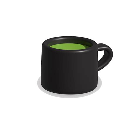 Premium Photo | Black mug on white background