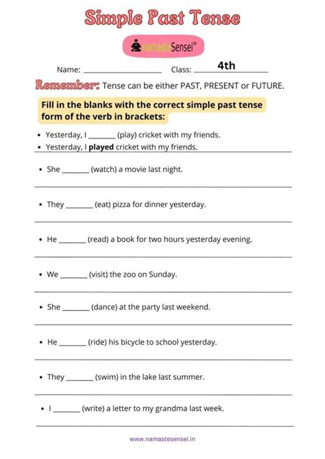 Simple Past Tense worksheet for Grade 3 / Year 3 | Live Worksheets - Worksheets Library