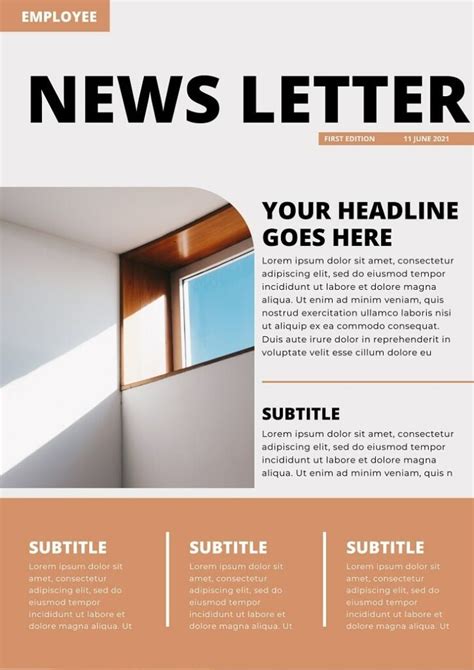 Free Company Canva Newsletter Templates | Slidechef