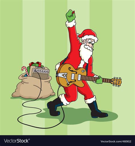 Rockin santa Royalty Free Vector Image - VectorStock