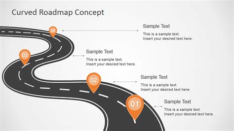 Road Map Template Powerpoint Circular