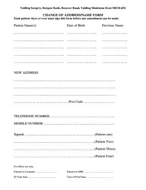 Yalding Surgery Phone Number - Fill Online, Printable, Fillable, Blank | pdfFiller