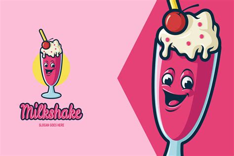 Milkshake - Mascot Logo | Branding & Logo Templates ~ Creative Market