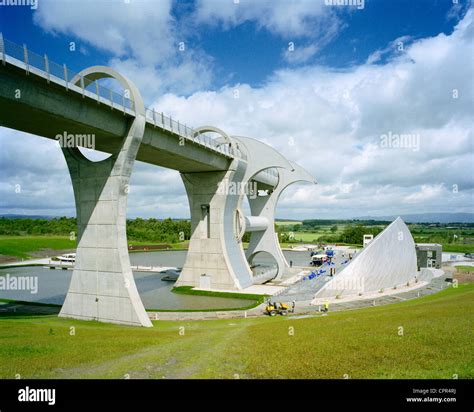 Falkirk Wheel Millennium civil engineering project Scotland Stock Photo - Alamy