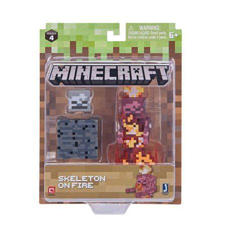 Skeleton On Fire Minecraft Figure | Minecraft mini figures, Minecraft toys, Minecraft skeleton